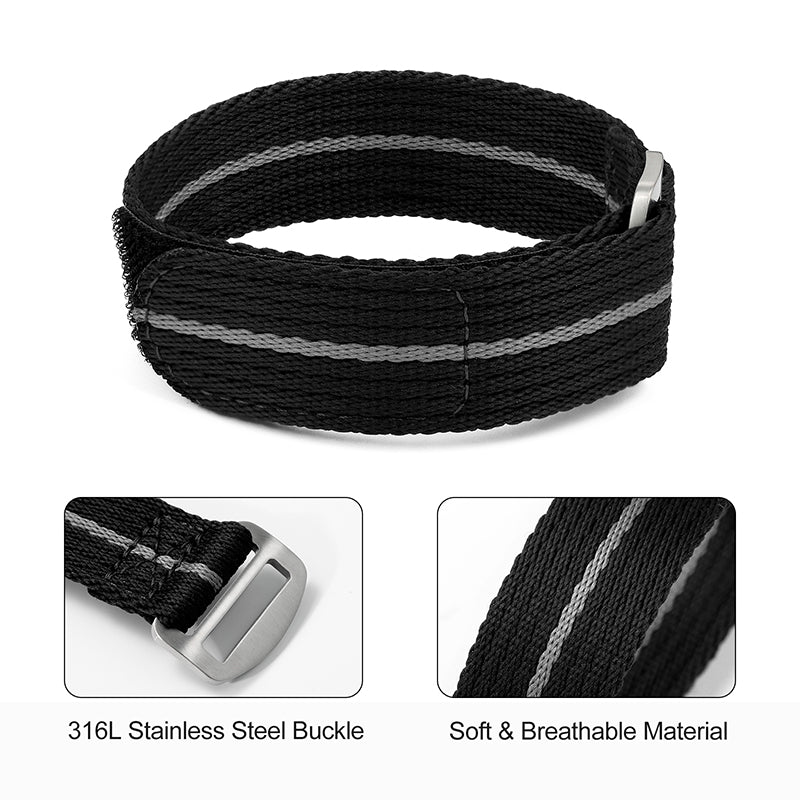 20mm/22mm Soft Nylon Magic Tape Watchband