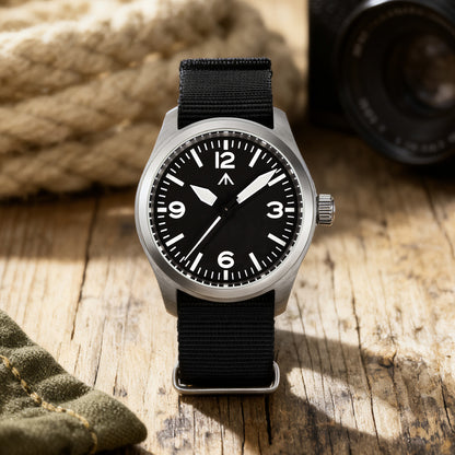 Militado 38mm Military Watch Vintage Field Watch 369 Dial Ml08