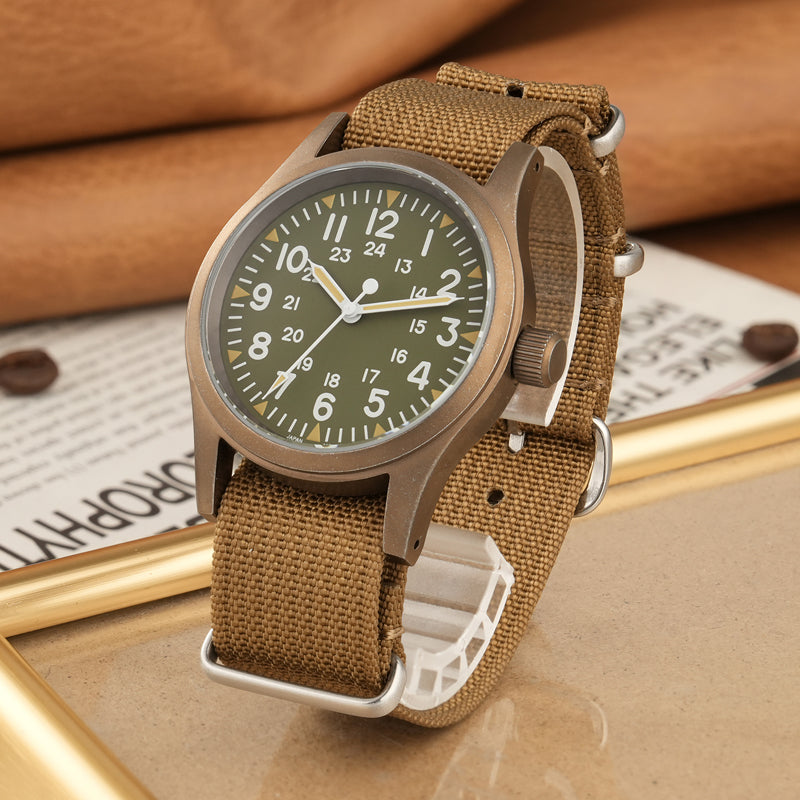 ★Limited Edition★Militado ML05 38mm VH31 Vintage Bronze Watch