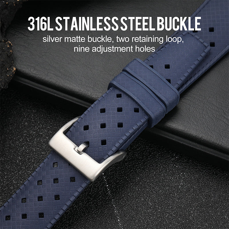 Premium-Grade Tropical FKM Rubber Watch Strap