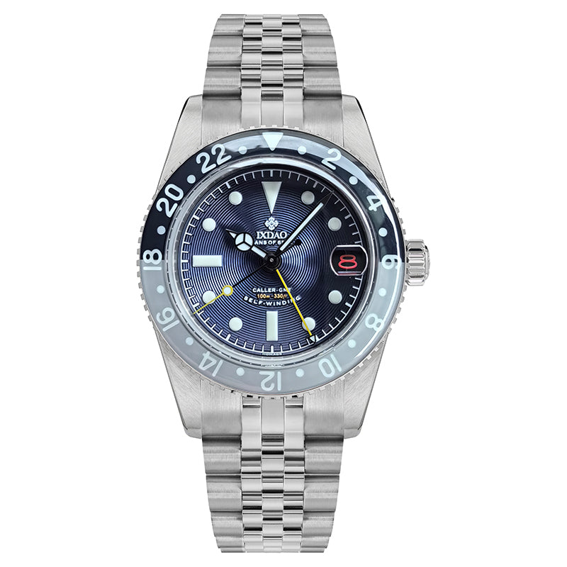 イオシャ IXDAO 6542 Vintage 38MM NH34 GMT 904L Automatic Dive Watch Screw