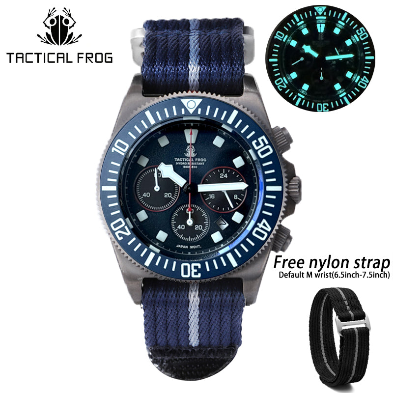 Tactical Frog Titanium FX-Diving VS75 Solar Chronograph Watch