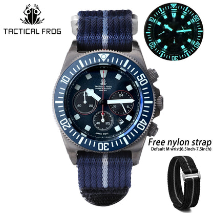 ★Limited Promotion★Tactical Frog Titanium FX-Diving VS75 Solar Chronograph Watch