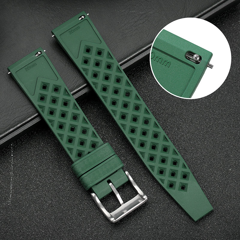 Premium-Grade Tropical FKM Rubber Watch Strap