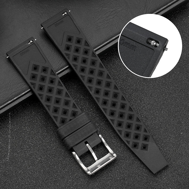 Premium-Grade Tropical FKM Rubber Watch Strap