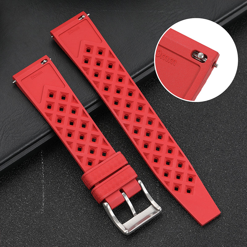 Premium-Grade Tropical FKM Rubber Watch Strap