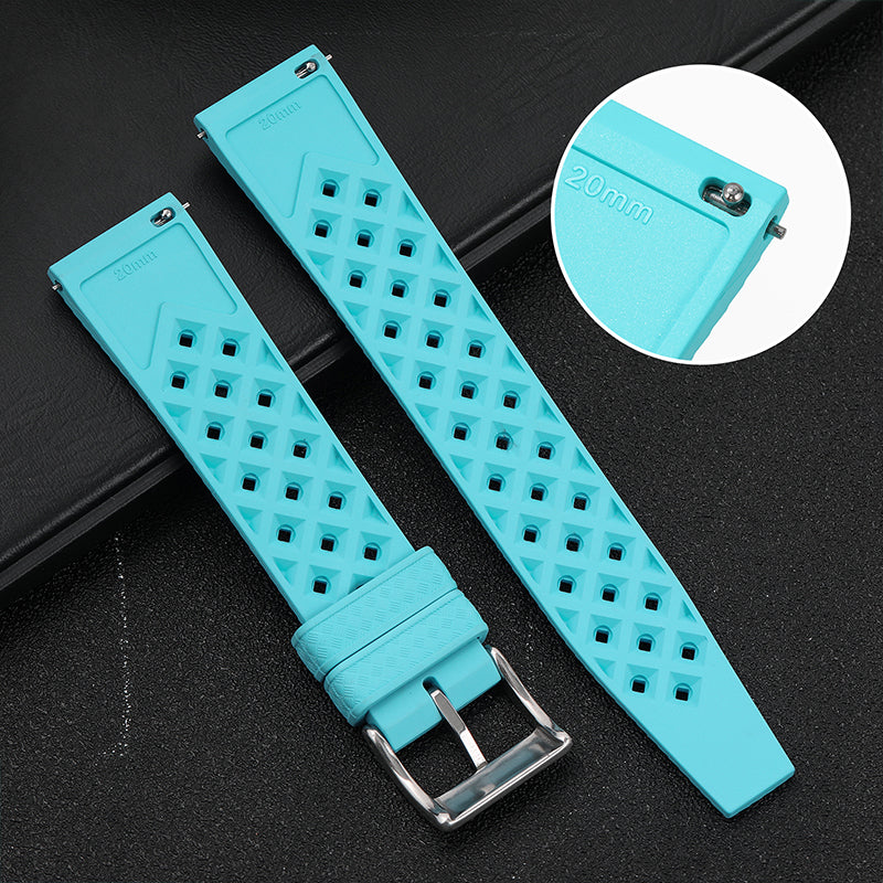 Premium-Grade Tropical FKM Rubber Watch Strap