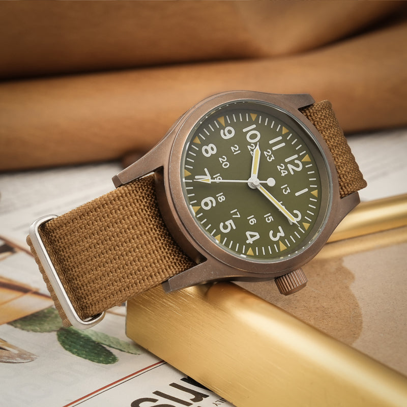 ★Limited Edition★Militado ML05 38mm VH31 Vintage Bronze Watch