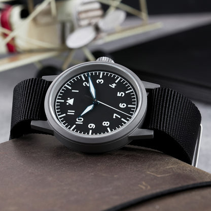 Militado 37mm Sapphire Crystal Retro Flieger Pilot Watch Ml10 V2