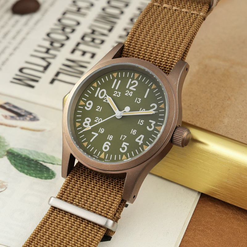 ★Limited Edition★Militado ML05 38mm VH31 Vintage Bronze Watch