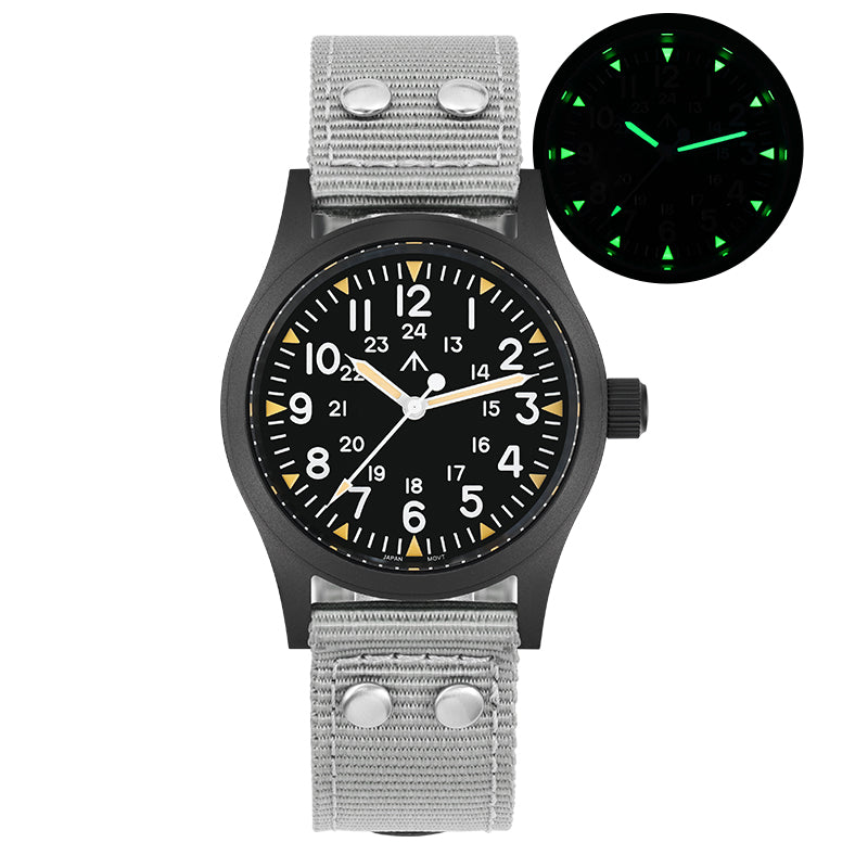 UK Warehouse ▪ Militado ML05 38mm Sapphire Crystal Pilot Field Watch