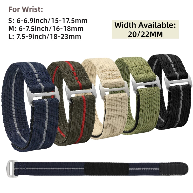 20mm/22mm Soft Nylon Magic Tape Watchband