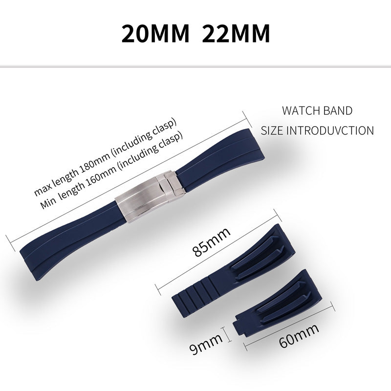 Cut-to-Size TPU Rubber Watch Strap