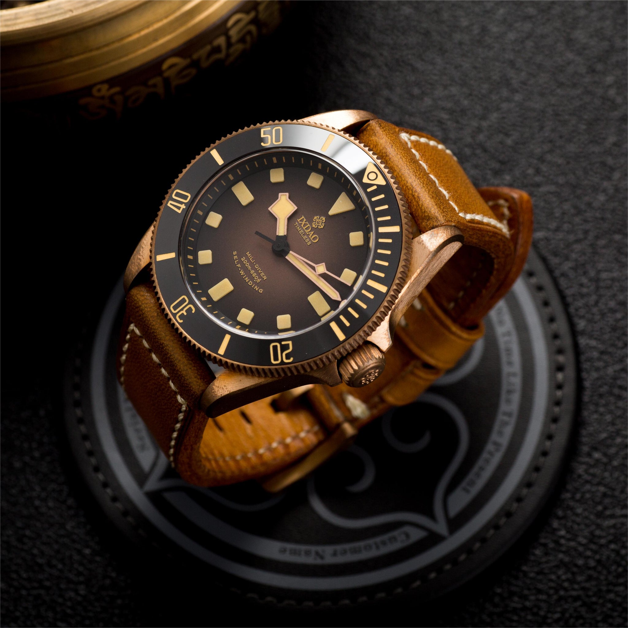 IXDAO Bronze 39mm Automatic Dive Watch