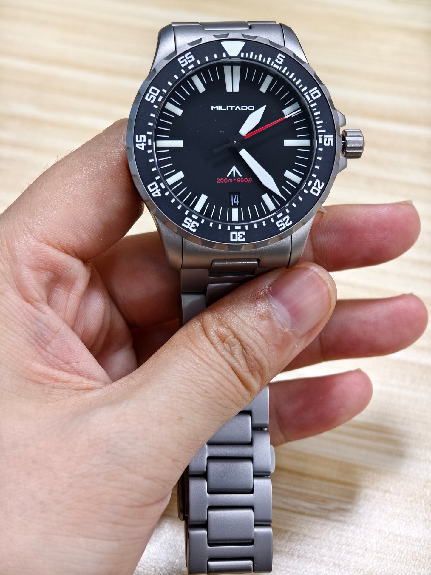 Militado 39mm Dive Watch Sapphire Crystal Military Watch ML16