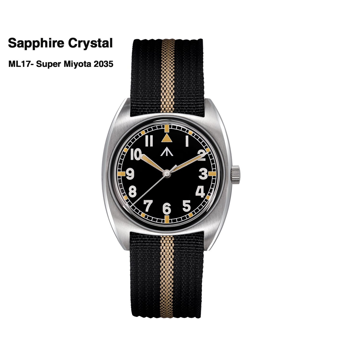 Militado Vintage 36mm Military Watch W10 Remake ML17