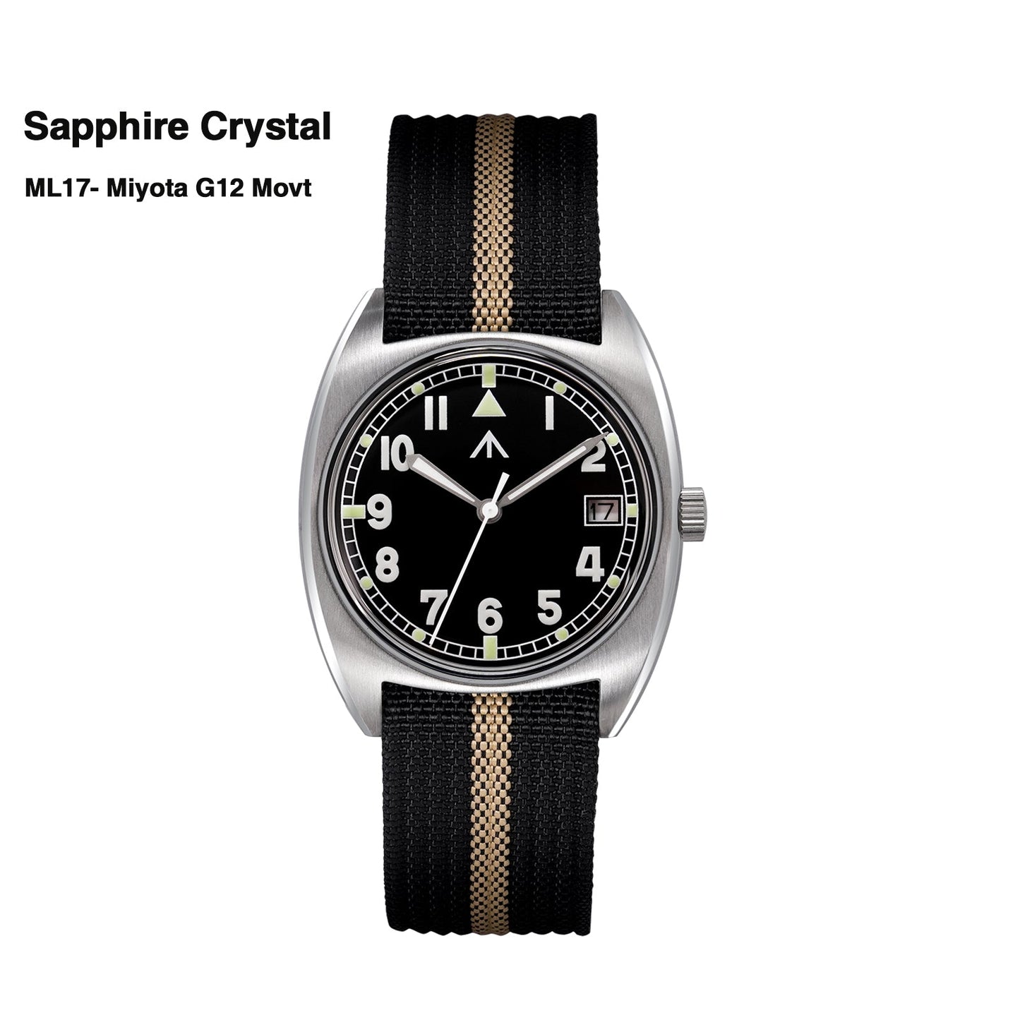 Militado Vintage 36mm Military Watch W10 Remake ML17