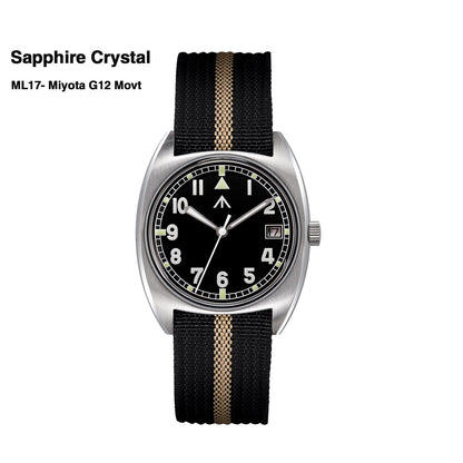 Militado Vintage 36mm Military Watch W10 Remake ML17