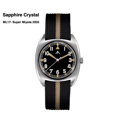 Militado Vintage 36mm Military Watch W10 Remake ML17