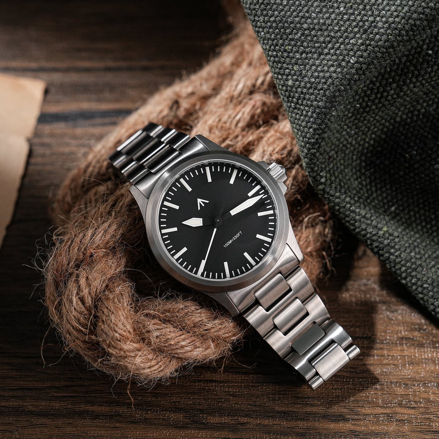 Militado 36mm Field Watch VH31 Sweeping Movt Men Watch ML18