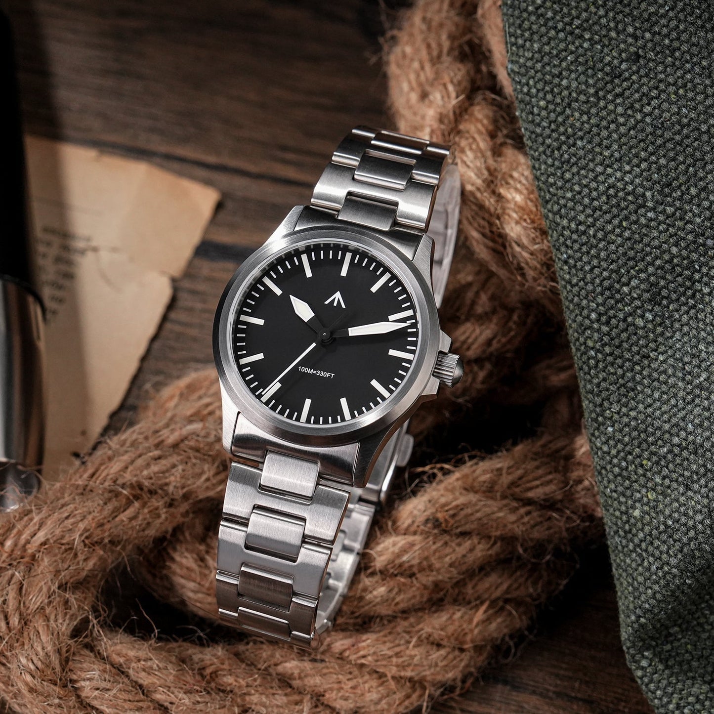 Militado 36mm Field Watch VH31 Sweeping Movt Men Watch ML18