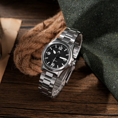 Militado 36mm Field Watch VH31 Sweeping Movt Men Watch ML18