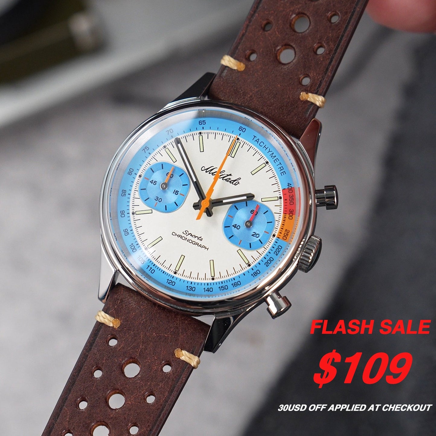 Militado Miyota 6S21 Chronograph Watch 40mm Men Watch ML23