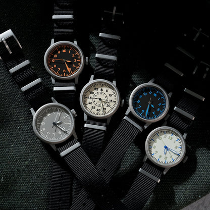 Militado 37mm Sapphire Crystal Retro Flieger Pilot Watch Ml10 V2