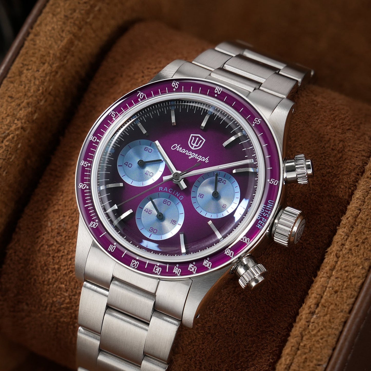 ⚡EarlyBird⚡Watchdives WD6263 Vintage Racing Chronograph Watch