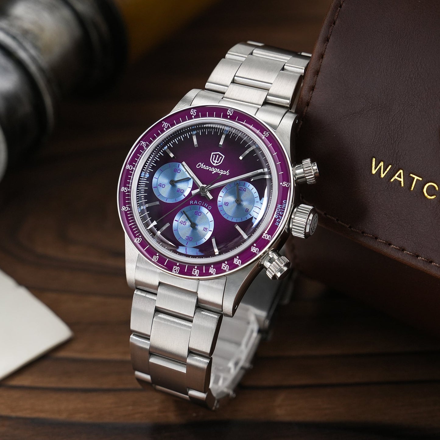 ⚡EarlyBird⚡Watchdives WD6263 Vintage Racing Chronograph Watch