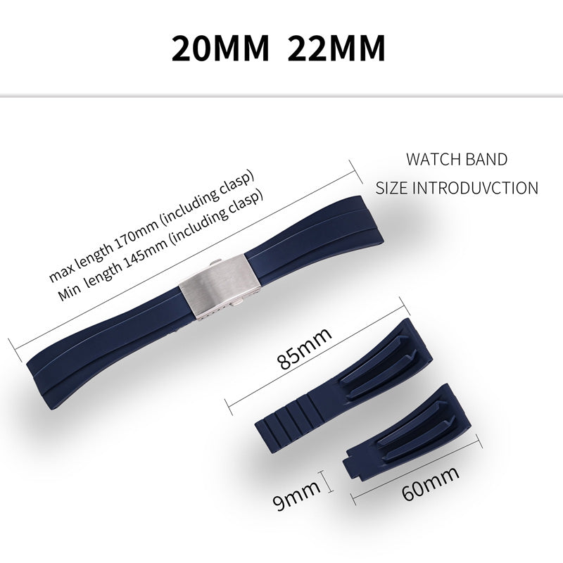 Cut-to-Size TPU Rubber Watch Strap