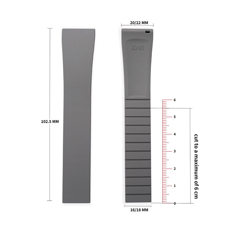 Cut-to-Size FKM Rubber Watch Strap