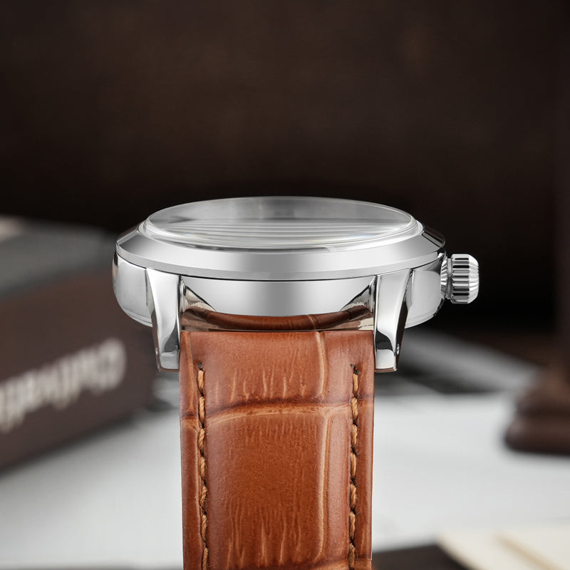 Chameri 37mm VH31 Sweep Second Quartz Watch GS03