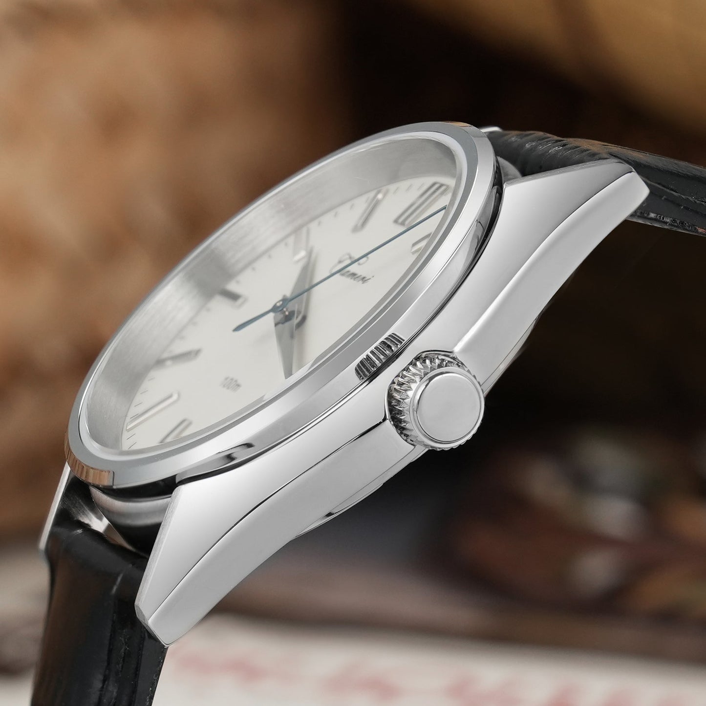 Chameri 37mm VH31 Sweep Second Quartz Watch GS04