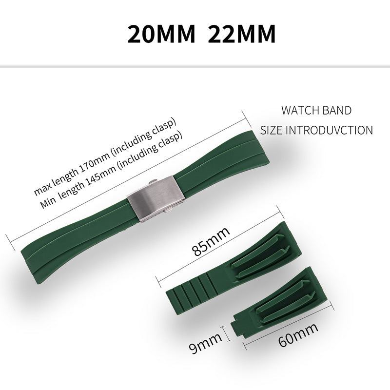 Cut-to-Size TPU Rubber Watch Strap