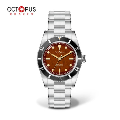 Octopus Kraken OCT-0029 37mm skin diver watch with tropical brown dial