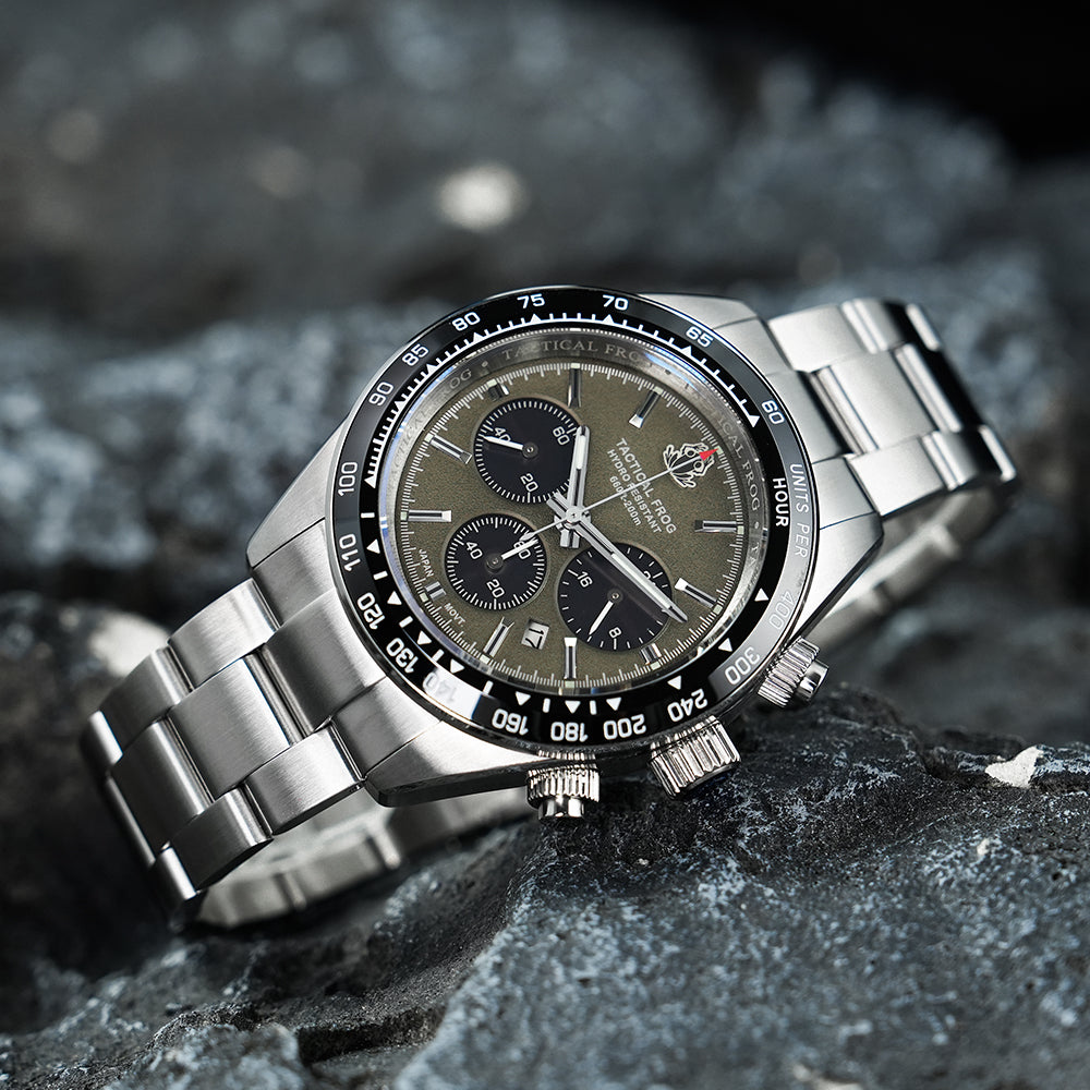 Tactical Frog Solar Chronograph  VS75B Green Dial