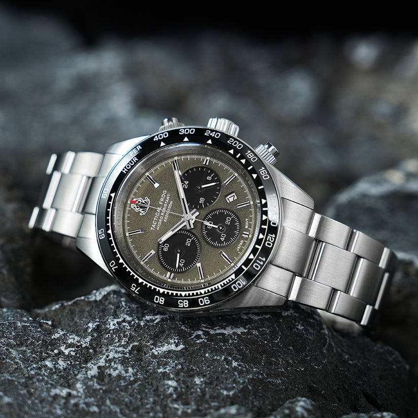 Tactical Frog Solar Chronograph Watch | VS75B Movement 200M Dive Watch ...