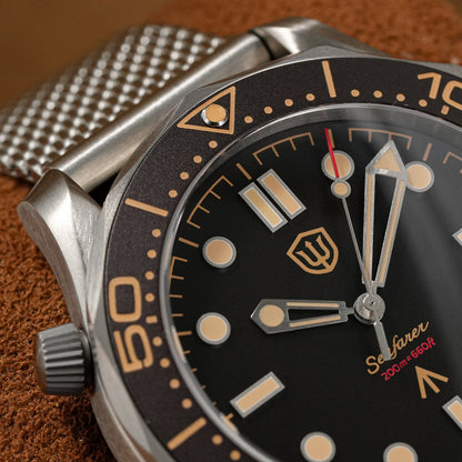 🔥EarlyBird🔥Seafarer WD007Q VH31 Titanium NTTD Dive Watch