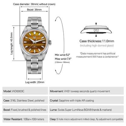 Watchdives WD0003D Natural Stone Elementum Men Watch