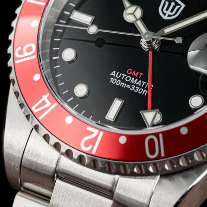Watchdives WD0014 Aluminum Bezel Vintage NH34 GMT Watch