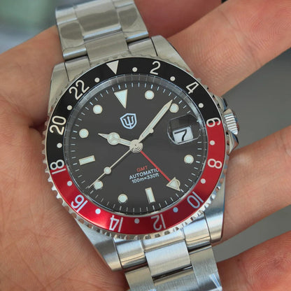 Watchdives WD0014 Aluminum Bezel Vintage NH34 GMT Watch