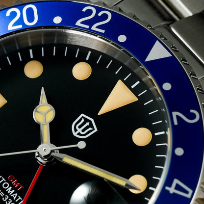 Watchdives WD0014 Aluminum Bezel Vintage NH34 GMT Watch