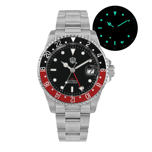 🔥Anniversary Sale🔥Watchdives WD0014 Aluminum Bezel Vintage NH34 GMT Watch