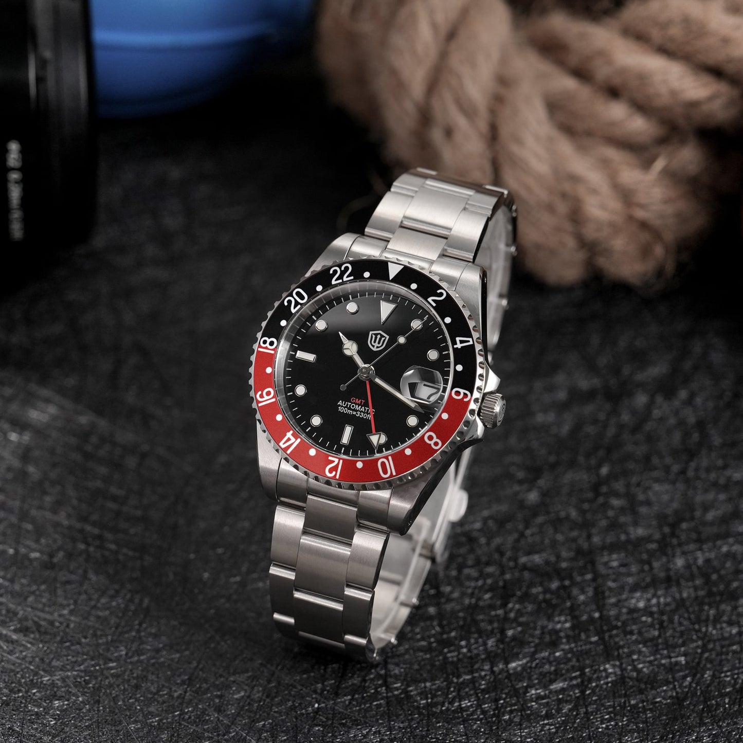 Watchdives WD0014 Aluminum Bezel Vintage NH34 GMT Watch