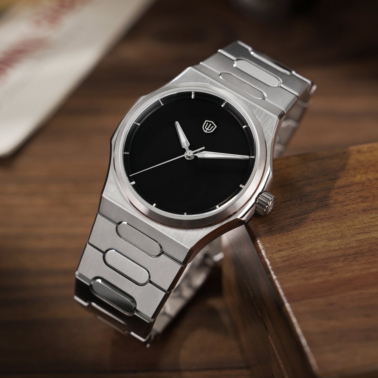 Watchdives Premier WD0016B Square-Block Faceted Dial Original Design