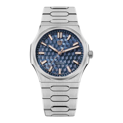 Watchdives Premier WD0016B Square-Block Faceted Dial Original Design