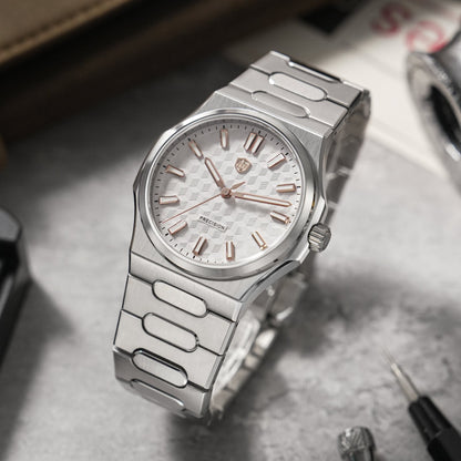 Watchdives Premier WD0016B Square-Block Faceted Dial Original Design
