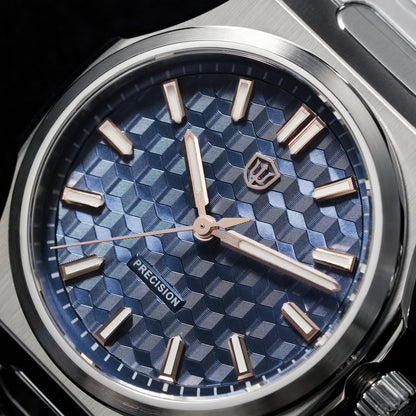 Watchdives Premier WD0016B Square-Block Faceted Dial Original Design