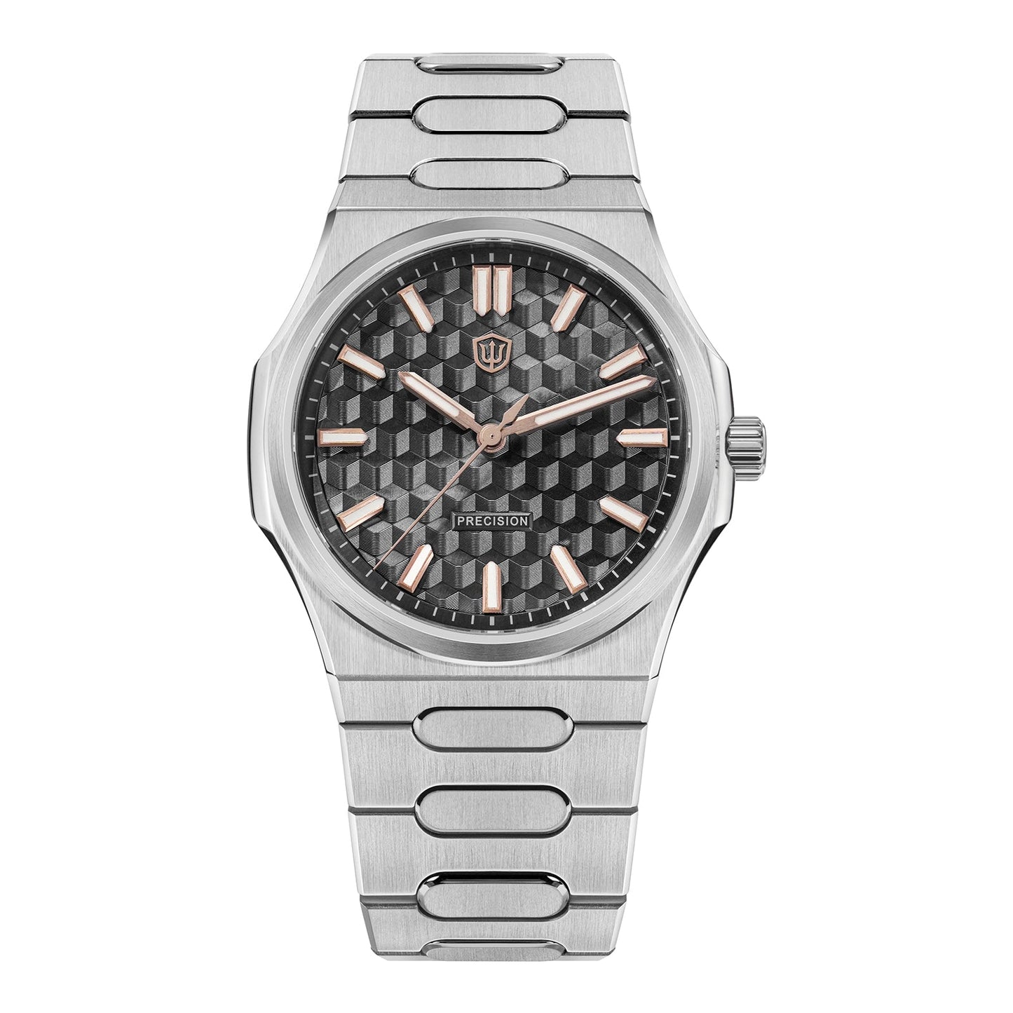 Watchdives Premier WD0016B Square-Block Faceted Dial Original Design